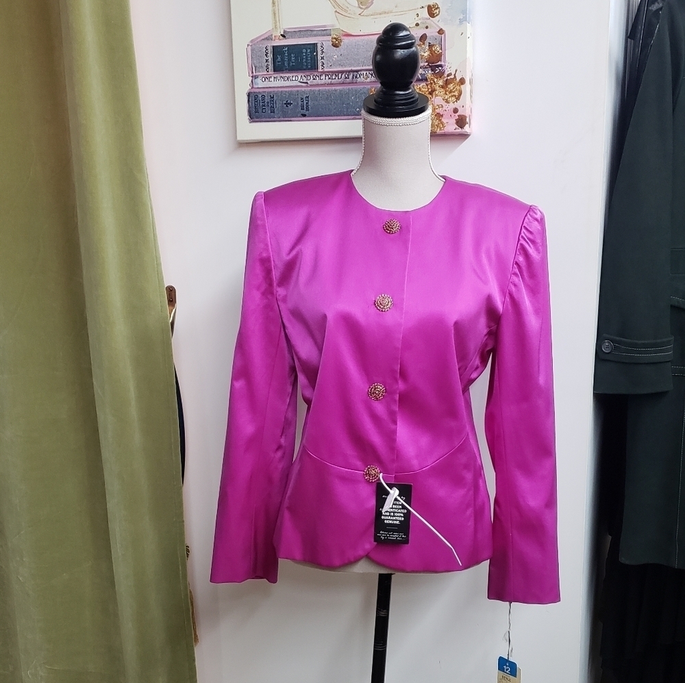 NWT Oscar De La Renta Button Blazer Jacket
